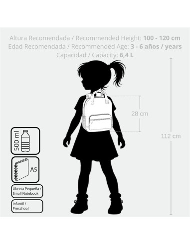 MOCHILA ADAP. 28CM. MOVOM BEST WISHES
